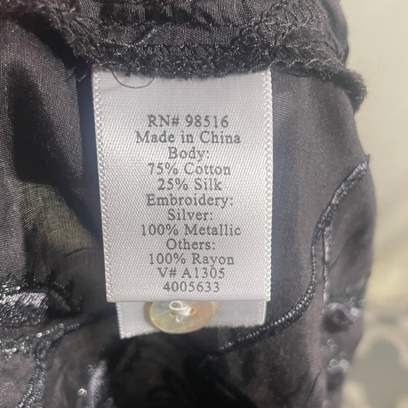 Coldwater Creek Women’s Silk blend Embroidery black Tunic Dress Size PL (14-16) - Picture 7 of 8